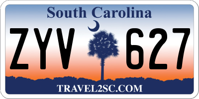 SC license plate ZYV627