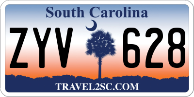 SC license plate ZYV628
