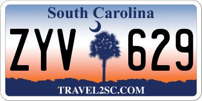 SC license plate ZYV629