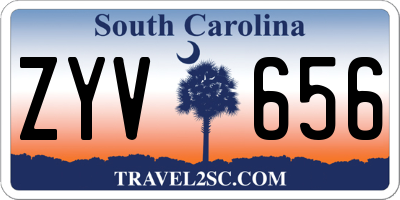 SC license plate ZYV656