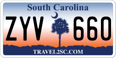 SC license plate ZYV660