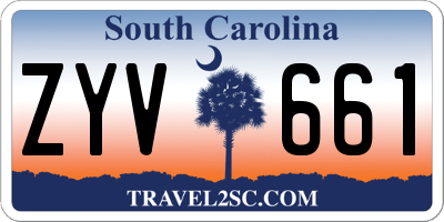 SC license plate ZYV661