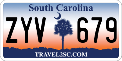 SC license plate ZYV679