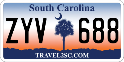 SC license plate ZYV688