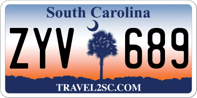 SC license plate ZYV689