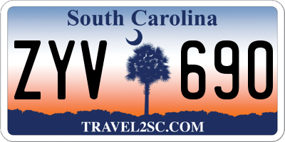 SC license plate ZYV690