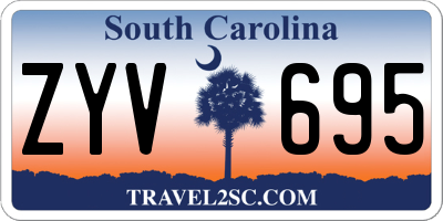 SC license plate ZYV695