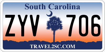 SC license plate ZYV706