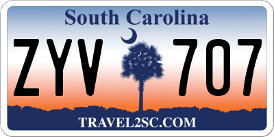 SC license plate ZYV707