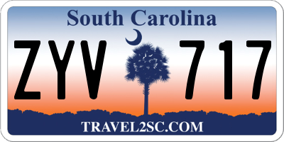 SC license plate ZYV717