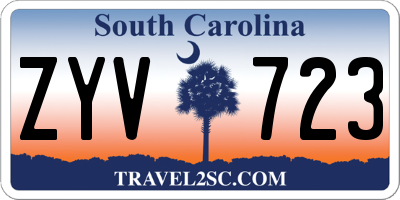 SC license plate ZYV723