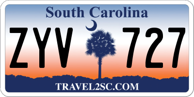 SC license plate ZYV727