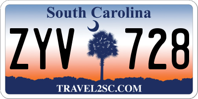 SC license plate ZYV728