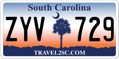 SC license plate ZYV729