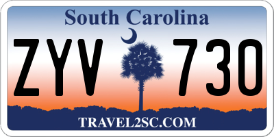 SC license plate ZYV730