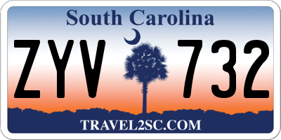 SC license plate ZYV732