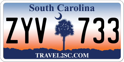 SC license plate ZYV733