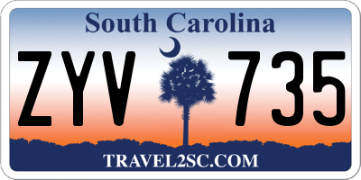 SC license plate ZYV735