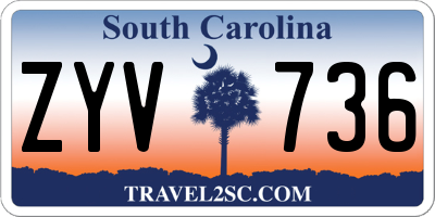 SC license plate ZYV736