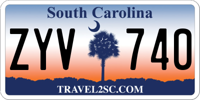 SC license plate ZYV740