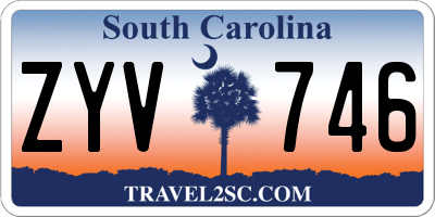 SC license plate ZYV746