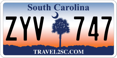 SC license plate ZYV747