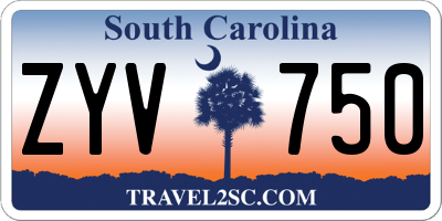 SC license plate ZYV750