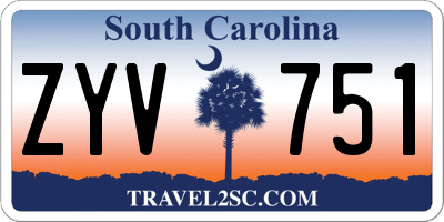 SC license plate ZYV751