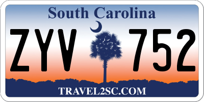 SC license plate ZYV752