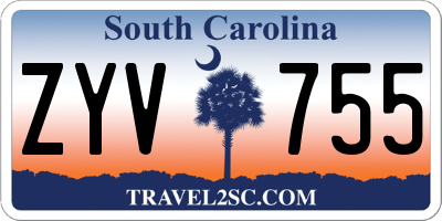 SC license plate ZYV755