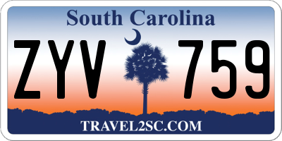 SC license plate ZYV759