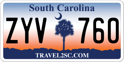 SC license plate ZYV760