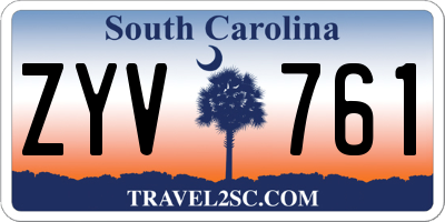 SC license plate ZYV761