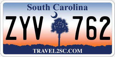 SC license plate ZYV762