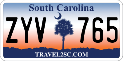 SC license plate ZYV765