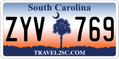 SC license plate ZYV769
