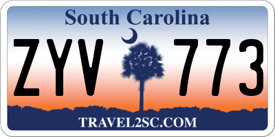 SC license plate ZYV773