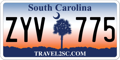 SC license plate ZYV775