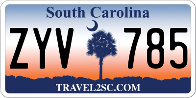 SC license plate ZYV785