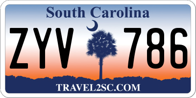 SC license plate ZYV786