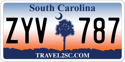 SC license plate ZYV787