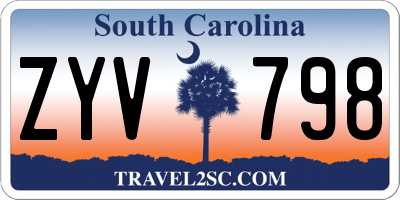 SC license plate ZYV798