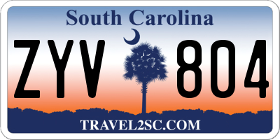 SC license plate ZYV804