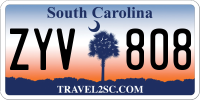 SC license plate ZYV808