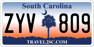 SC license plate ZYV809
