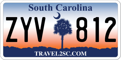 SC license plate ZYV812
