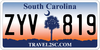 SC license plate ZYV819