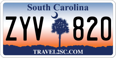 SC license plate ZYV820