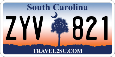 SC license plate ZYV821