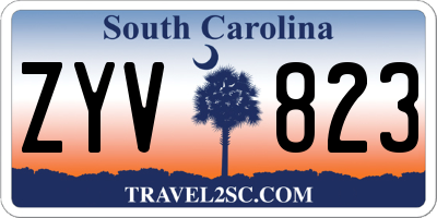 SC license plate ZYV823